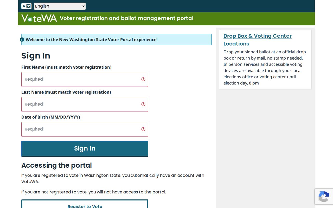 Spokane residents directory VoteWA registration lookup